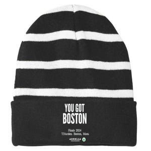 You Got Boston Finals 2024 Striped Beanie with Solid Band