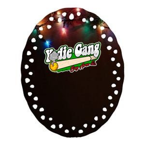 Yodie Gang Bay Area Baseball Logo Ceramic Oval Ornament