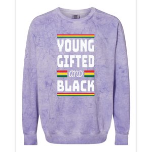 Young Gifted Black Black Girl Magic And Black History Month Colorblast Crewneck Sweatshirt