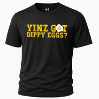 Yinz Got Dippy Eggs Jagoff Pittsburgh Pennsylvania Yinzer Cooling Performance Crew T-Shirt