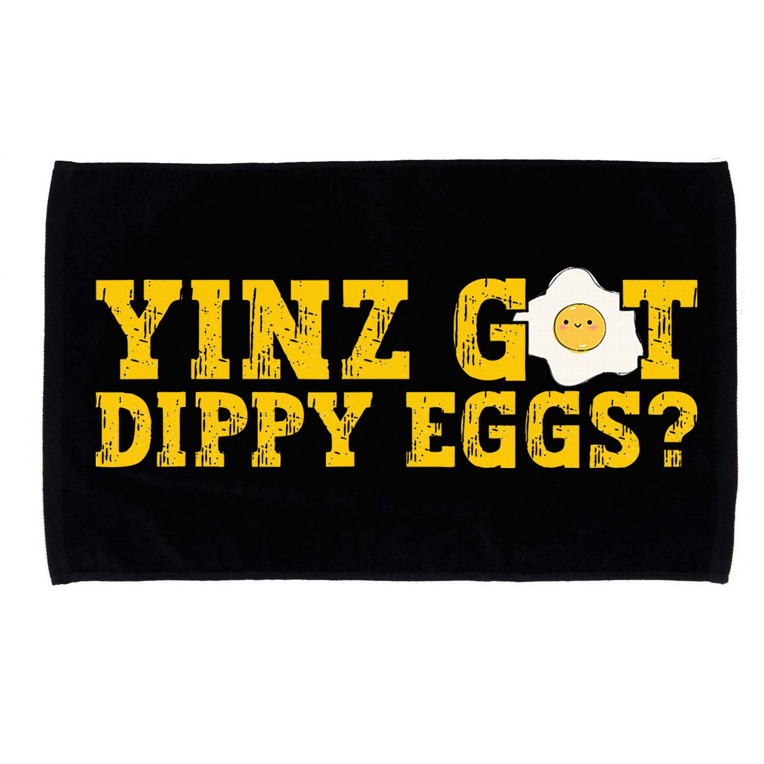 Yinz Got Dippy Eggs Jagoff Pittsburgh Pennsylvania Yinzer Microfiber Hand Towel