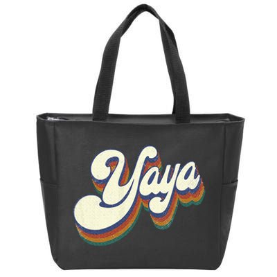 Yaya Gifts For Grandma Retro Vintage Zip Tote Bag