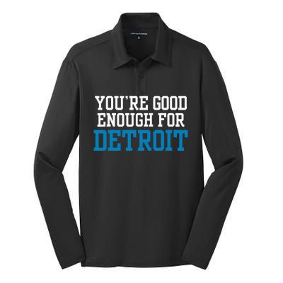 You’Re Good For Detroit Enough Silk Touch Performance Long Sleeve Polo