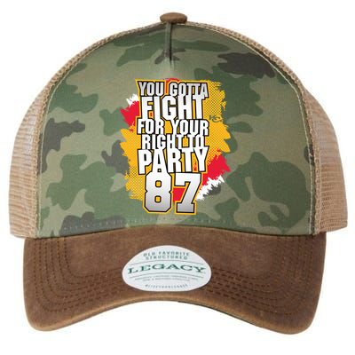 You Gotta Fight For Your Right To Party Kansas 87 Legacy Tie Dye Trucker Hat