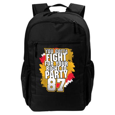 You Gotta Fight For Your Right To Party Kansas 87 Daily Commute Backpack