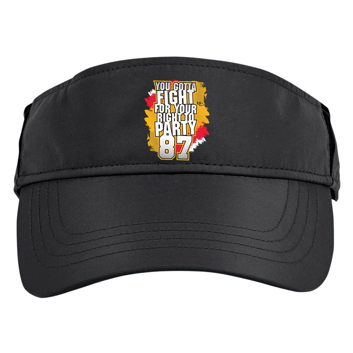 You Gotta Fight For Your Right To Party Kansas 87 Adult Drive Performance Visor