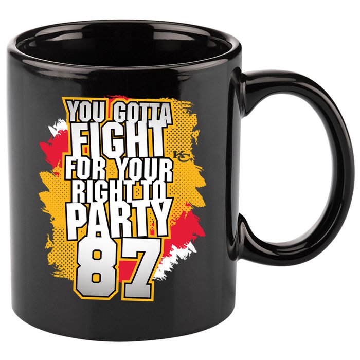 You Gotta Fight For Your Right To Party Kansas 87 11oz C Handle Ceramic Mug