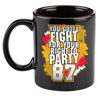 You Gotta Fight For Your Right To Party Kansas 87 11oz C Handle Ceramic Mug