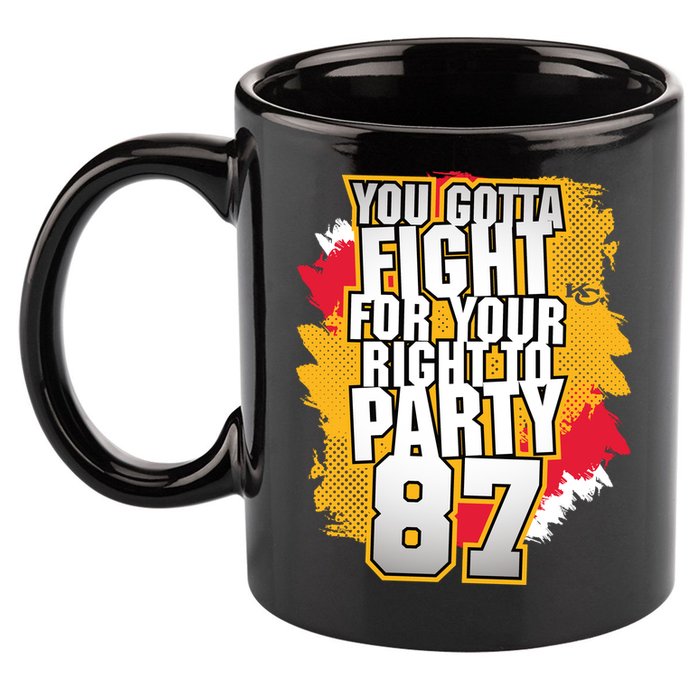 You Gotta Fight For Your Right To Party Kansas 87 11oz C Handle Ceramic Mug
