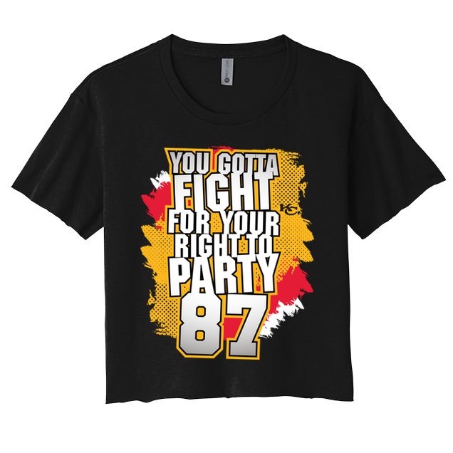 You Gotta Fight For Your Right To Party Kansas 87 Crop Top