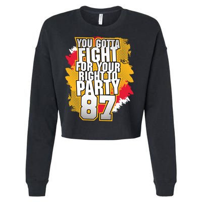 You Gotta Fight For Your Right To Party Kansas 87 Cropped Pullover Crew