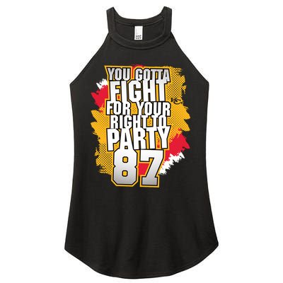 You Gotta Fight For Your Right To Party Kansas 87 Women's Perfect Tri Rocker Tank