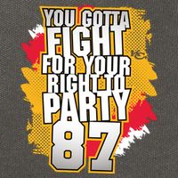You Gotta Fight For Your Right To Party Kansas 87 Cotton Canvas Backpack