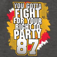 You Gotta Fight For Your Right To Party Kansas 87 Vector Backpack