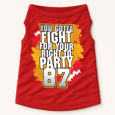 You Gotta Fight For Your Right To Party Kansas 87 Doggie Tank