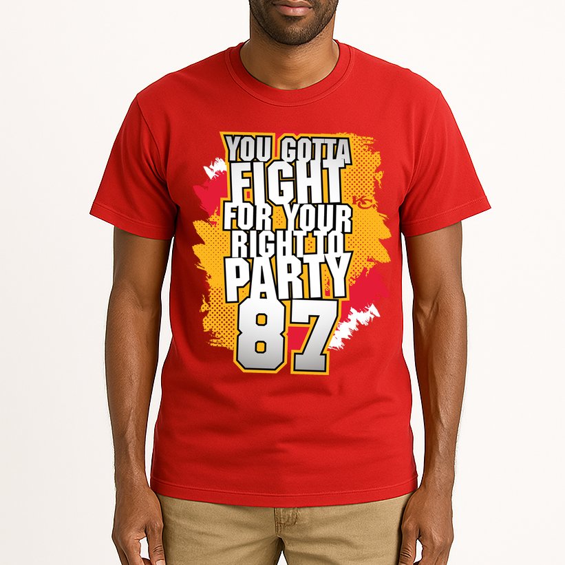 You Gotta Fight For Your Right To Party Kansas 87 Tall T-Shirt