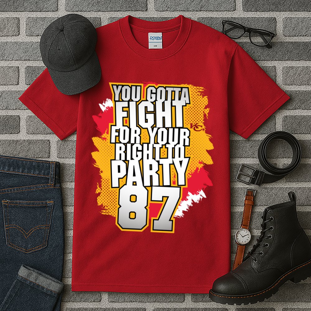 You Gotta Fight For Your Right To Party Kansas 87 Tall T-Shirt
