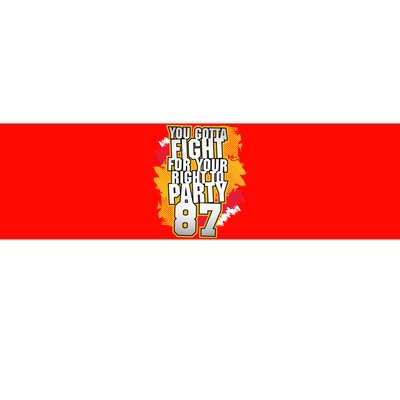 You Gotta Fight For Your Right To Party Kansas 87 Bumper Sticker