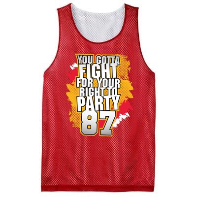 You Gotta Fight For Your Right To Party Kansas 87 Mesh Reversible Basketball Jersey Tank