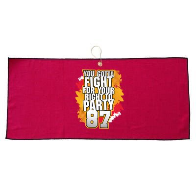 You Gotta Fight For Your Right To Party Kansas 87 Large Microfiber Waffle Golf Towel