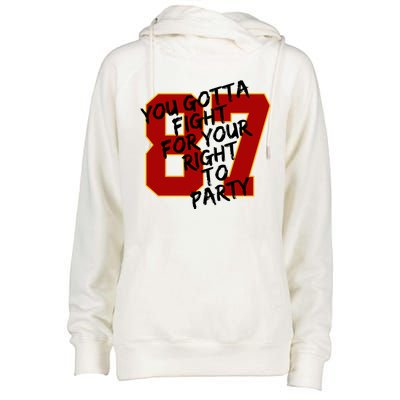 You Gotta Fight For Your Right To Party Kansas 87 Womens Funnel Neck Pullover Hood