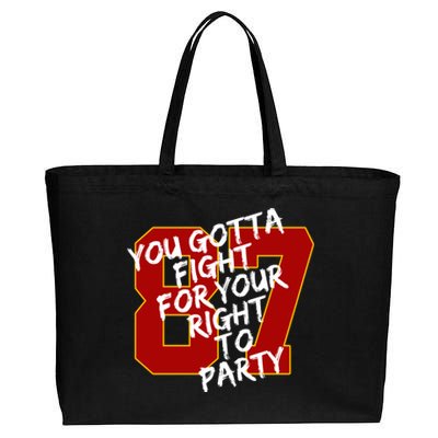 You Gotta Fight For Your Right To Party Kansas 87 Cotton Canvas Jumbo Tote