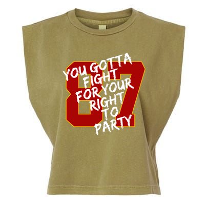 You Gotta Fight For Your Right To Party Kansas 87 Garment-Dyed Women's Muscle Tee