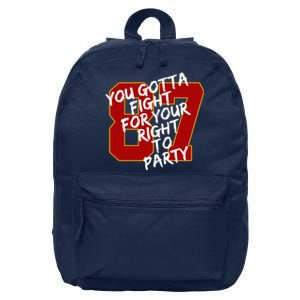 You Gotta Fight For Your Right To Party Kansas 87 16 in Basic Backpack