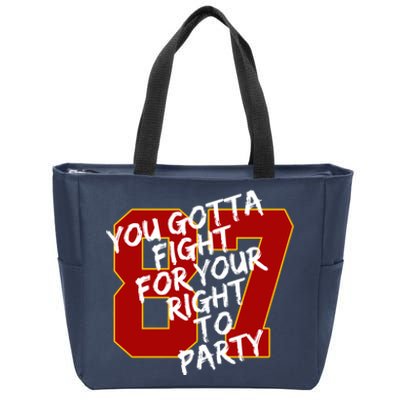 You Gotta Fight For Your Right To Party Kansas 87 Zip Tote Bag