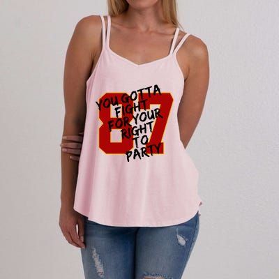 You Gotta Fight For Your Right To Party Kansas 87 Women's Strappy Tank