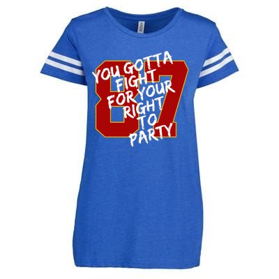 You Gotta Fight For Your Right To Party Kansas 87 Enza Ladies Jersey Football T-Shirt