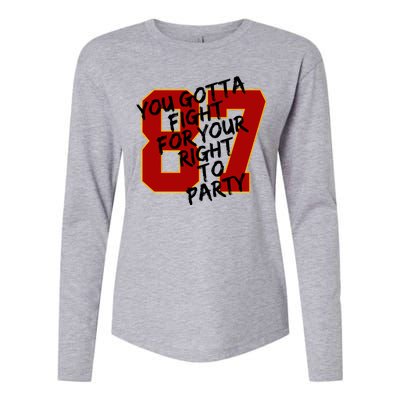 You Gotta Fight For Your Right To Party Kansas 87 Womens Cotton Relaxed Long Sleeve T-Shirt