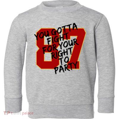 You Gotta Fight For Your Right To Party Kansas 87 Toddler Sweatshirt
