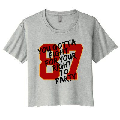 You Gotta Fight For Your Right To Party Kansas 87 Women's Crop Top Tee