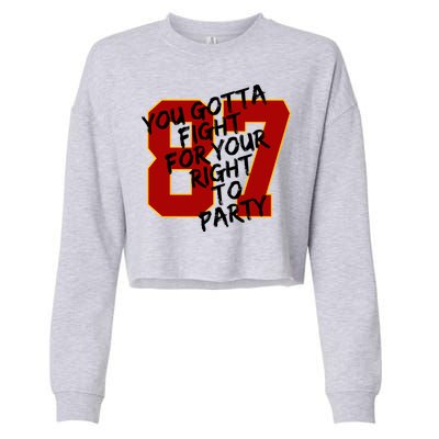 You Gotta Fight For Your Right To Party Kansas 87 Cropped Pullover Crew