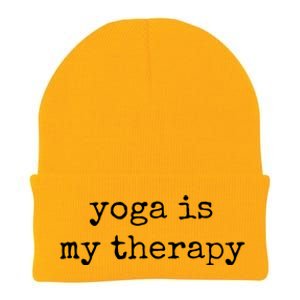 Yoga Gifts For Women Men Yoga Is My Therapy Yoga Saying Knit Cap Winter Beanie