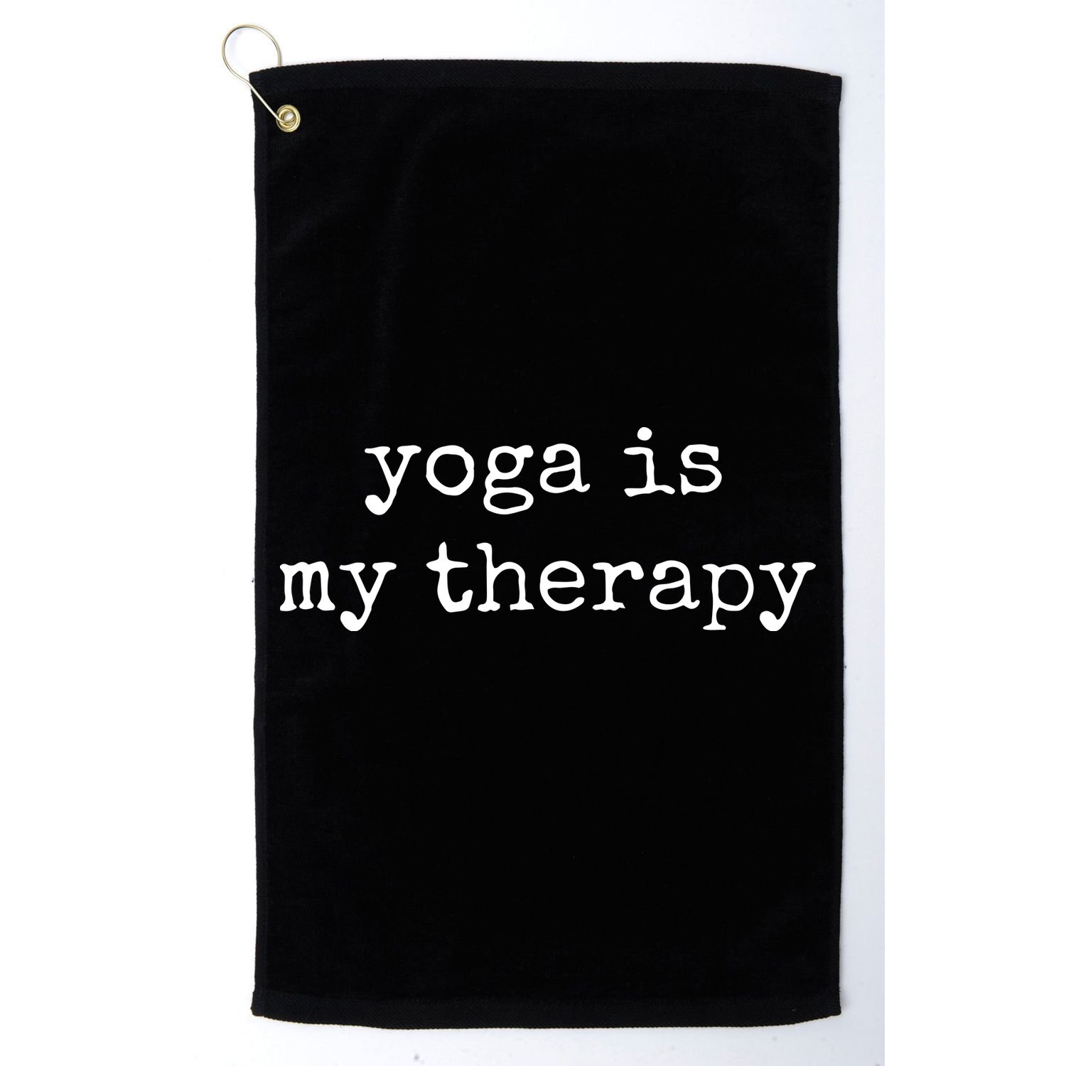 Yoga Gifts For Women Men Yoga Is My Therapy Yoga Saying Golf Towel