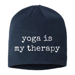 Yoga Gifts For Women Men Yoga Is My Therapy Yoga Saying Sustainable Beanie