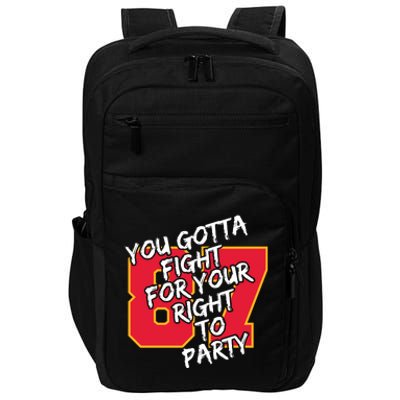 You Gotta Fight For Your Right To Party Kansas 87 Impact Tech Backpack