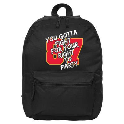 You Gotta Fight For Your Right To Party Kansas 87 16 in Basic Backpack