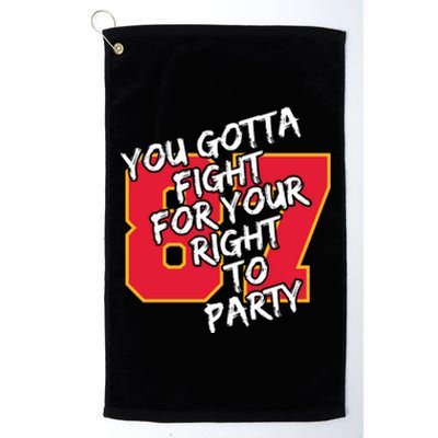 You Gotta Fight For Your Right To Party Kansas 87 Platinum Collection Golf Towel