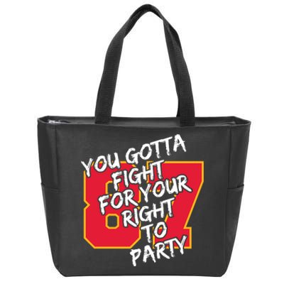 You Gotta Fight For Your Right To Party Kansas 87 Zip Tote Bag