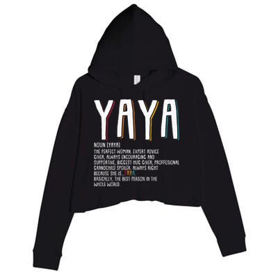 Yaya Grandma Funny Mawmaw Mimi Nana Gigi Memaw Gift Crop Fleece Hoodie