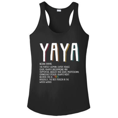 Yaya Grandma Funny Mawmaw Mimi Nana Gigi Memaw Gift Ladies PosiCharge Competitor Racerback Tank