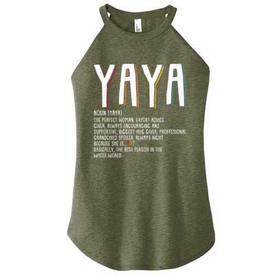 Yaya Grandma Funny Mawmaw Mimi Nana Gigi Memaw Gift Women’s Perfect Tri Rocker Tank