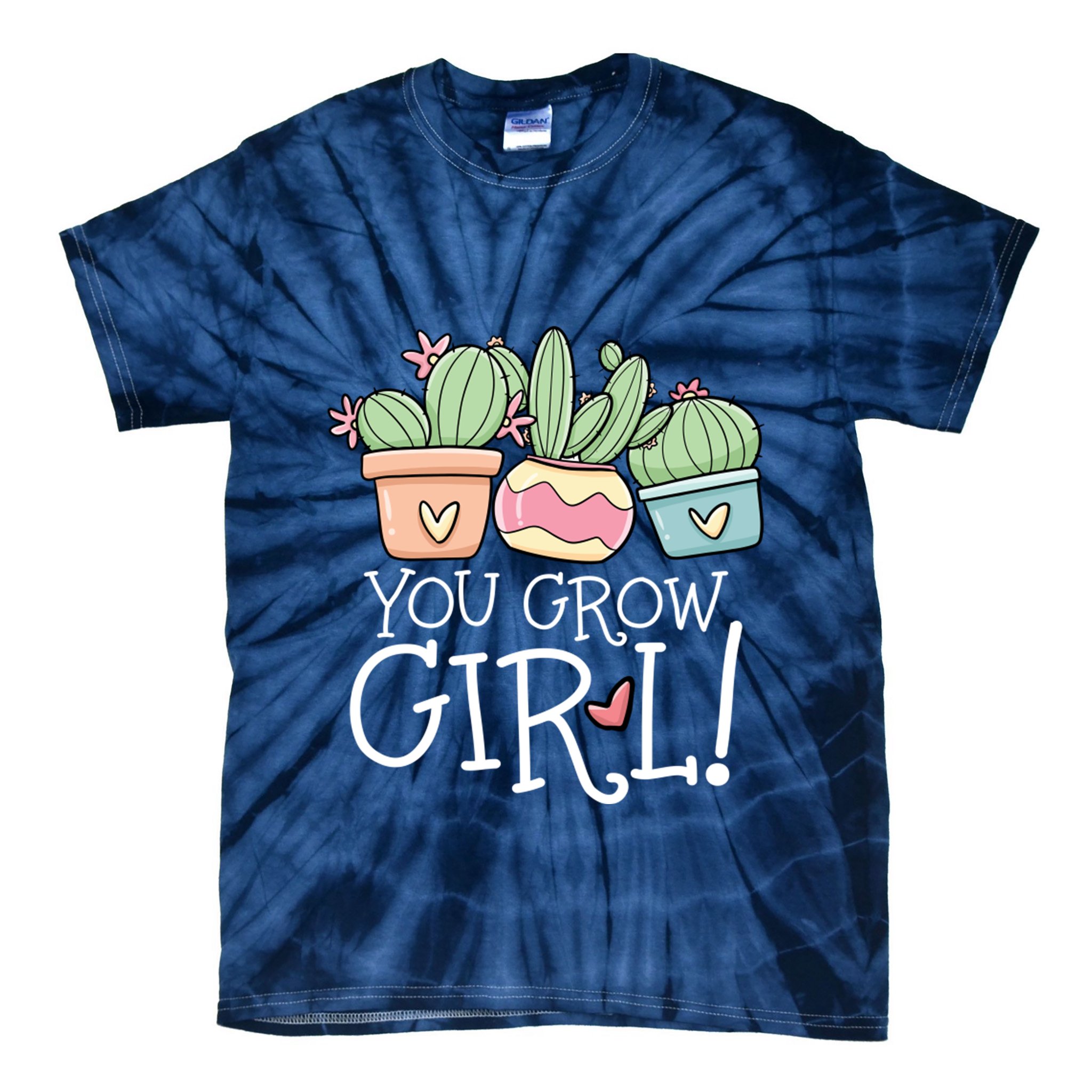 You Grow Girl Succulent Tie-Dye T-Shirt