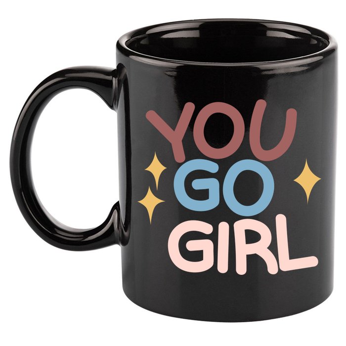 You Go Girl Retro 11oz C Handle Ceramic Mug