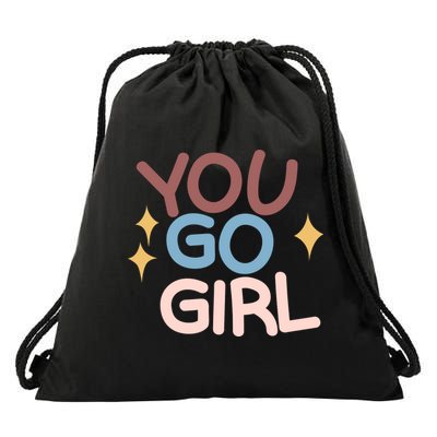 You Go Girl Retro Drawstring Bag