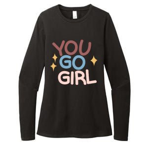 You Go Girl Retro Womens CVC Long Sleeve Shirt