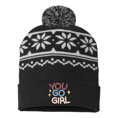 You Go Girl Retro USA-Made Snowflake Beanie